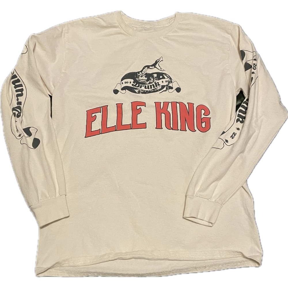 Elle King Drunk Snake Natural Long-Sleeve Size Medium
